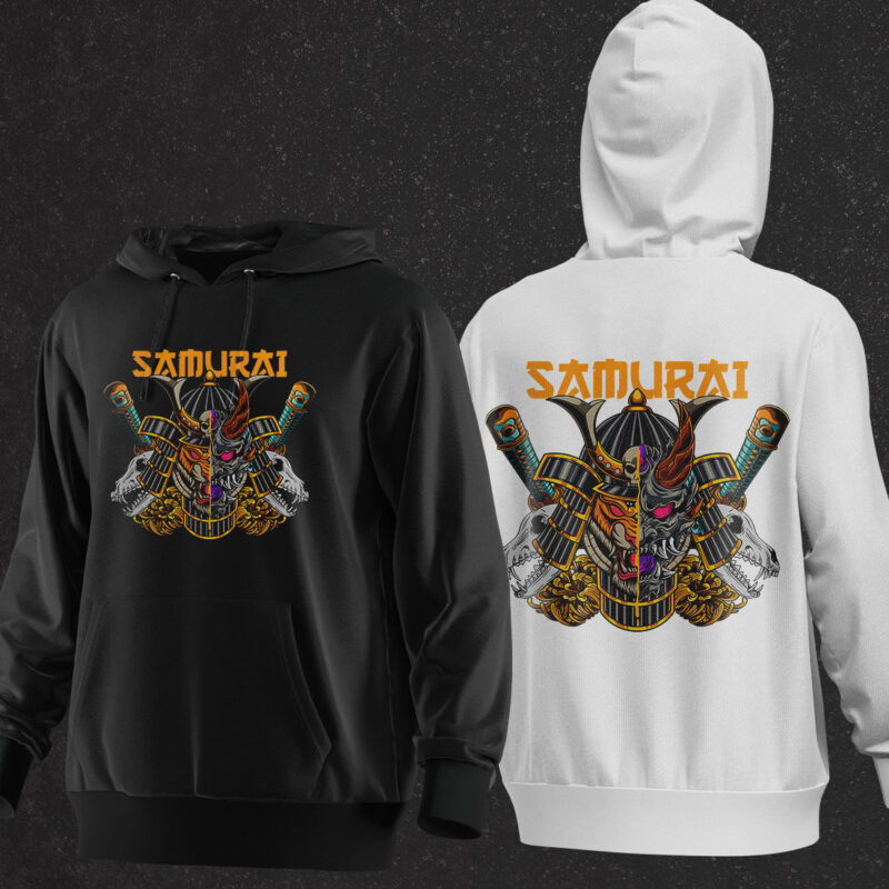 Samurai Tiger – T-shirt Design ( AI, EPS, PNG, JPG )