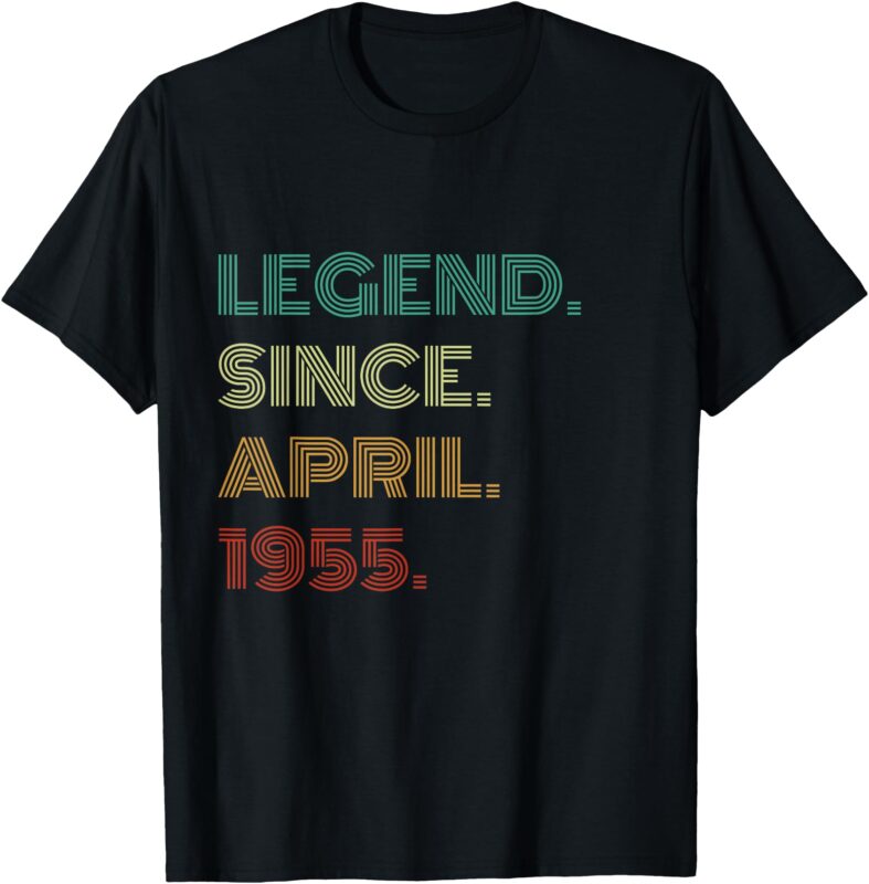 70 Years Old Legend Since April 1955 70th Birthday T-Shirt