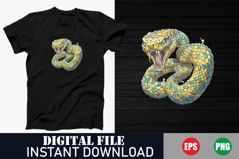 Cute Cartoon Snake T-Shirt, Kawaii Snake Graphic Tee, Funny Snake Cartoon Design, Playful Snake Animal T-Shirt