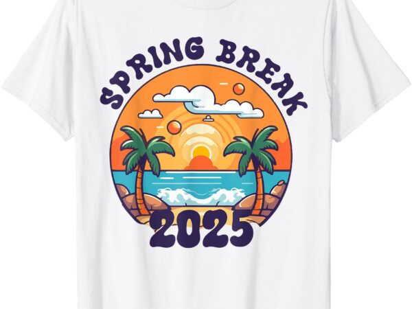 Aesthetic 2025 spring break friends family matching graphic t-shirt