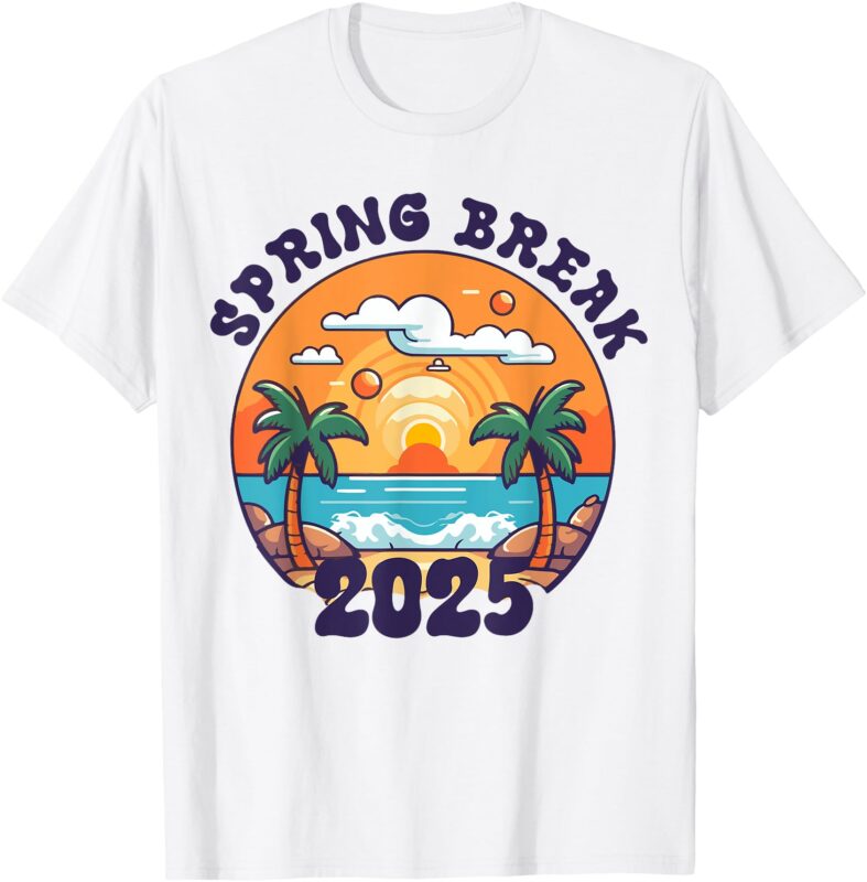 Aesthetic 2025 Spring Break Friends Family Matching Graphic T-Shirt