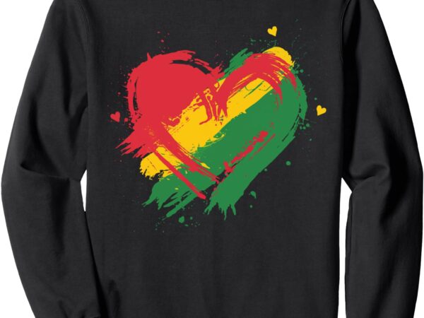 African heart pride black history month african american sweatshirt