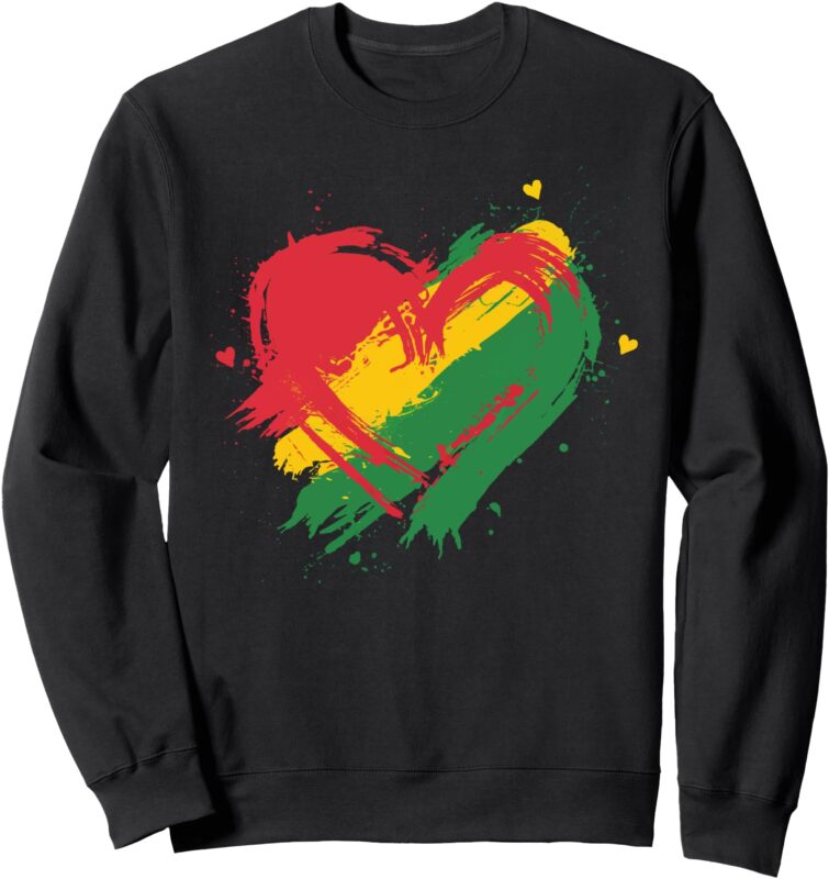 African Heart Pride Black History Month African American Sweatshirt