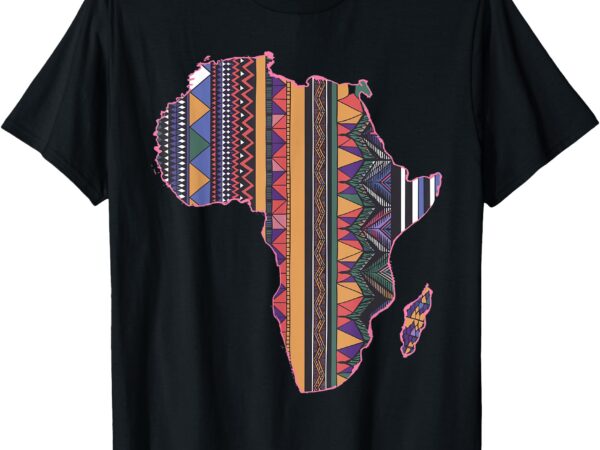 African roots art for men women afrocentric african map t-shirt
