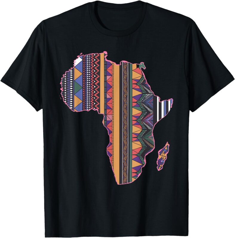 African Roots Art For Men Women Afrocentric African Map T-Shirt