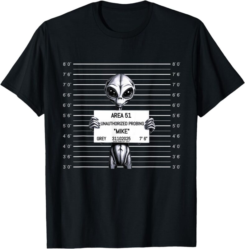 Alien Mugshot – Unauthorized Probing T-Shirt