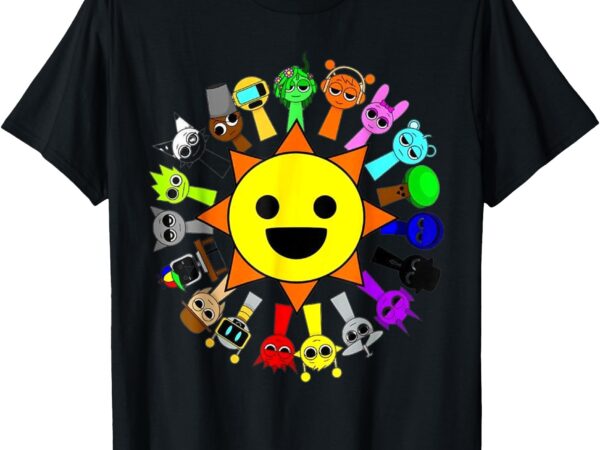 All best sprunki toys around mr sun phase toys boys girls t-shirt