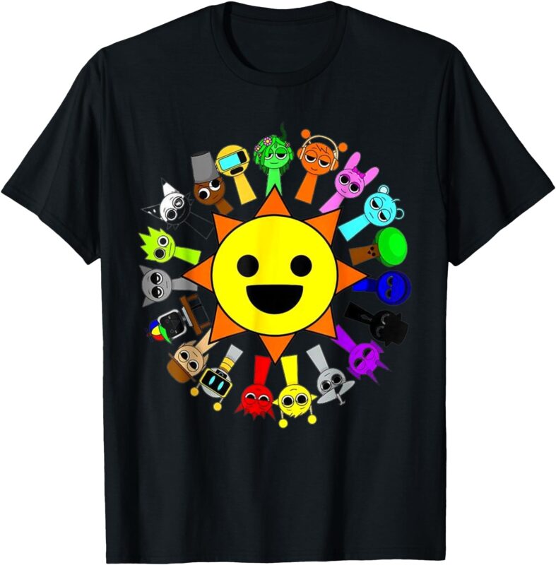 All Best Sprunki Toys Around Mr Sun phase toys Boys Girls T-Shirt