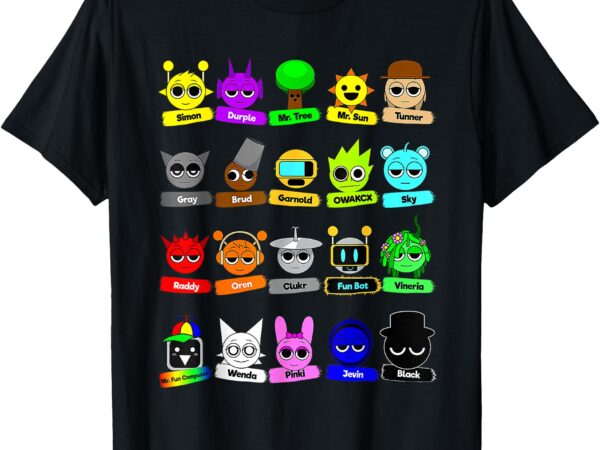 All sprunki lovely birthday decorations for kids boys girls t-shirt