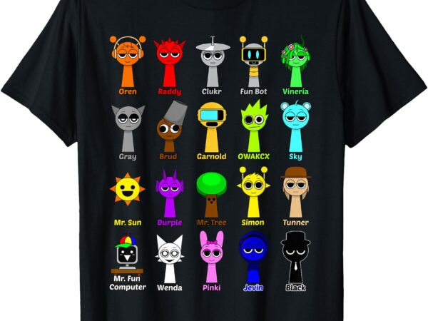 All my sprunki toys for kids boys girls wenda gray oren t-shirt