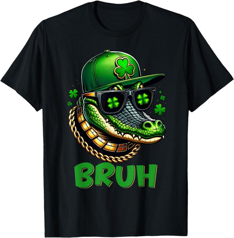Alligator Bruh St Patricks Day Costume Teens Boys Kids T-Shirt