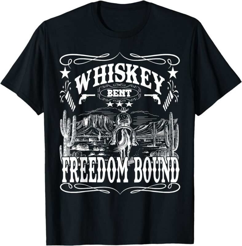 American Cowboy Whiskey Bent Freedom Bound T-Shirt