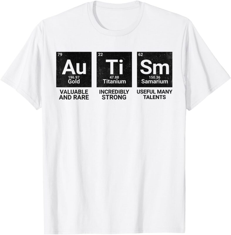Autism Awareness Periodic Table Autism Periodic Table Boys T-Shirt