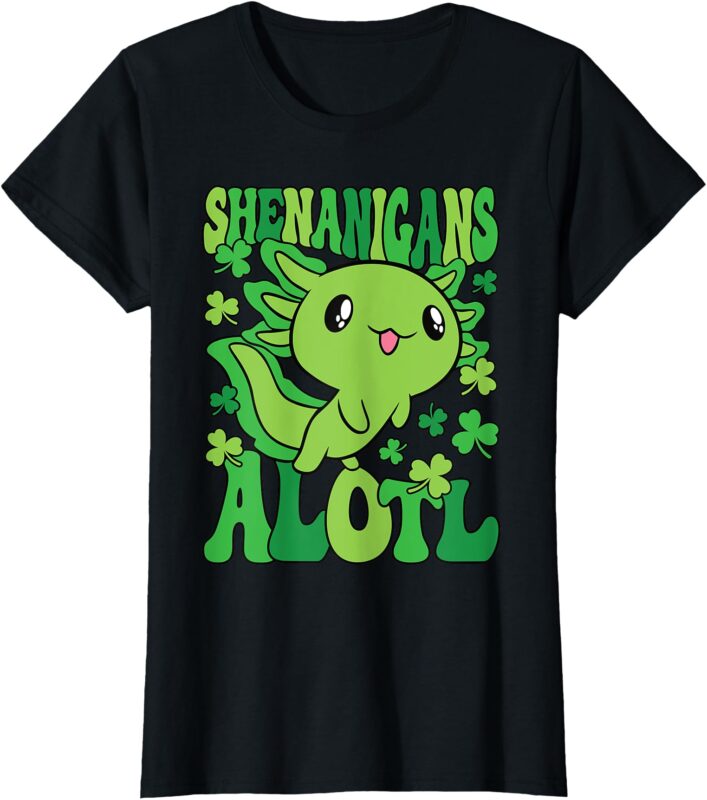Axolotl St. Patrick’s Day Shenanigans Alotl Women Girls Kids T-Shirt