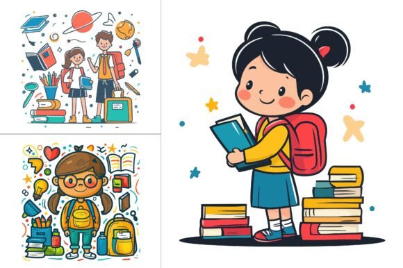 Back To School T Shirt Vector Graphic Bundle
