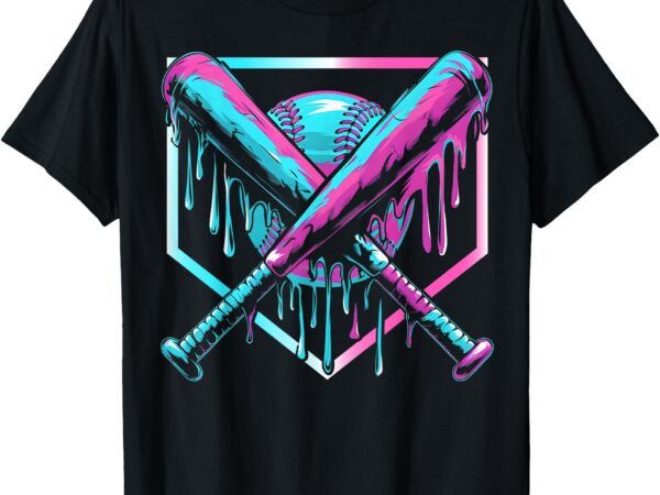 Baseball drip for boys ice cream drip youth boys baseball t-shirt