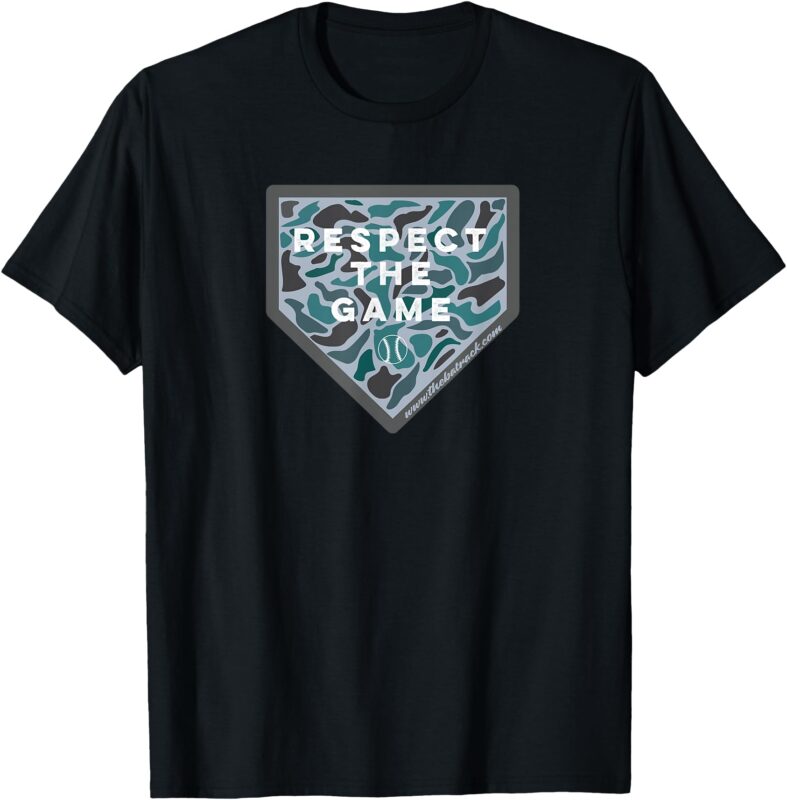 Baseball Home Plate Camo- Respect the Game T-Shirt