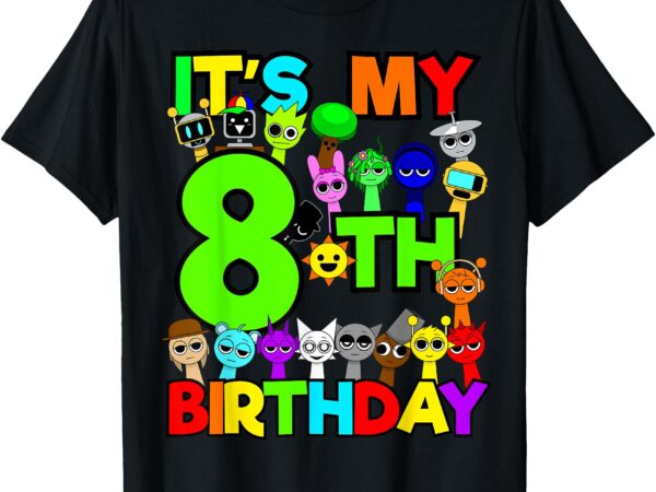 Birthday sprunki party decorations 8 year old kid girls boys t-shirt