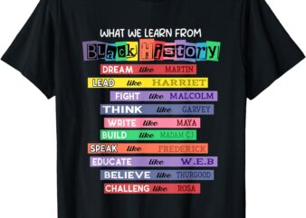 Black History shirts What Learn From Black History Month T-Shirt