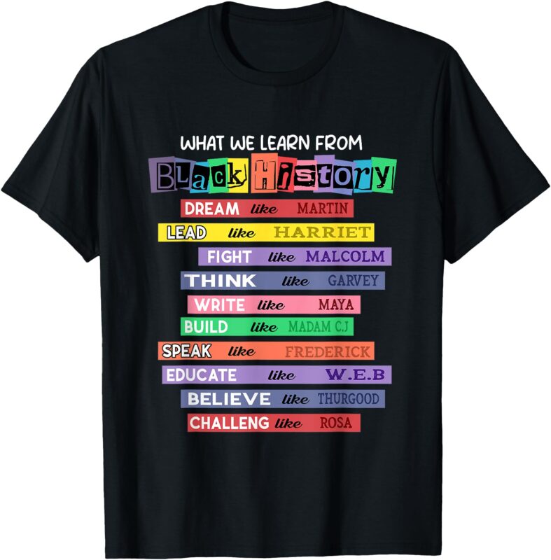 Black History shirts What Learn From Black History Month T-Shirt