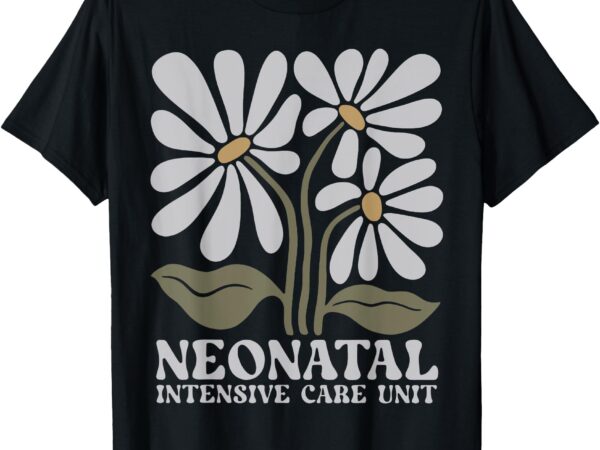 Boho floral nicu nurse neonatal nurse crew rn nursing t-shirt