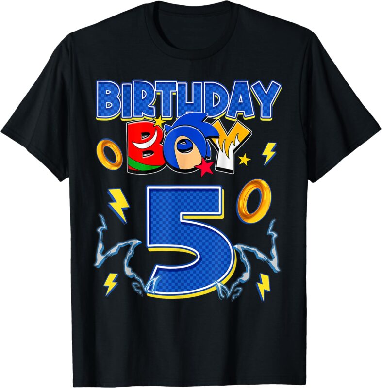 Boy 5th Matching Hedgehog Family Party Decorations T-Shirt