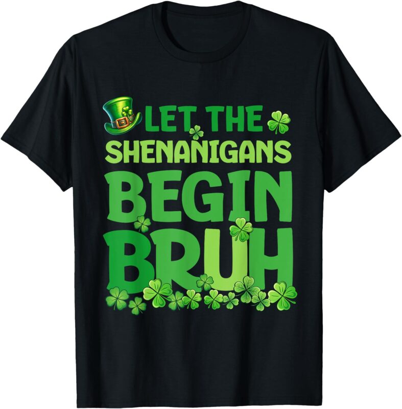 Bruh St Patricks Day Shenanigans Kids Saint Patricks Day T-Shirt
