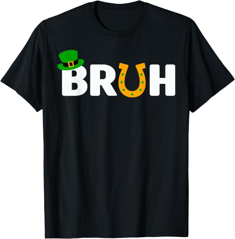 Bruh St Patricks Day Shirt Boys Kids St Patricks Day Funny T-Shirt