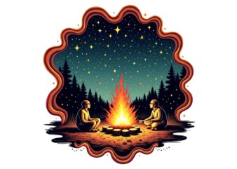 Trendy Retro Camping Graphics t-shirt design jpeg & png designs – download instantly