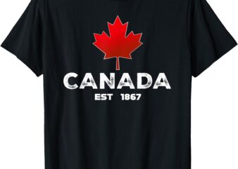 Canada EST 1867 Proud Canadian Merch T-Shirt