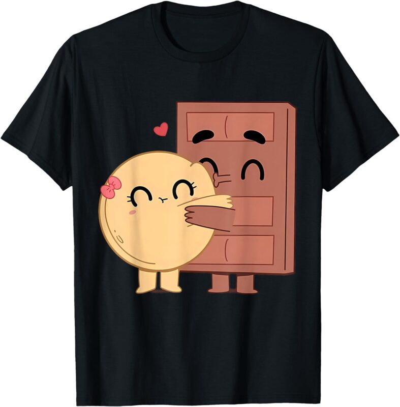 Choco And Pancake Valentines Cute Romantic Couple Lover T-Shirt
