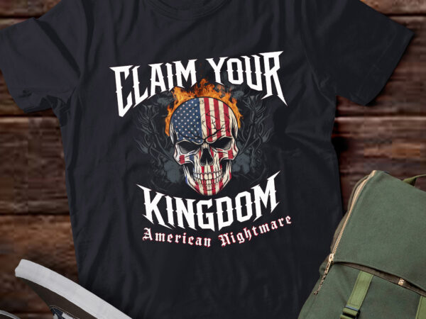 Claim your kingdoms nightmares vintage american flag dream pa70 t shirt vector file