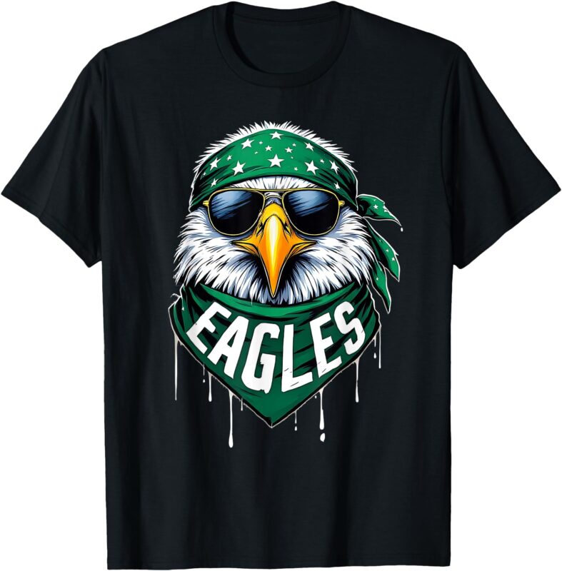 Cool Face Eagles with Sunglasses Vintage Eagles T-Shirt