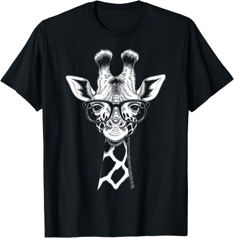 Cool Giraffe Graphic Casual Summer Funny Cute Animal Lover T-Shirt