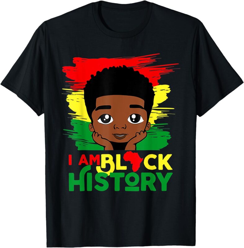 Cute I Am Black History African Boy Little Melanin Prince T-Shirt