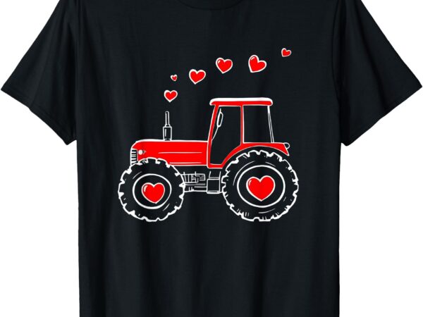 Cute valentine tractor truck baby toddler farm t-shirt