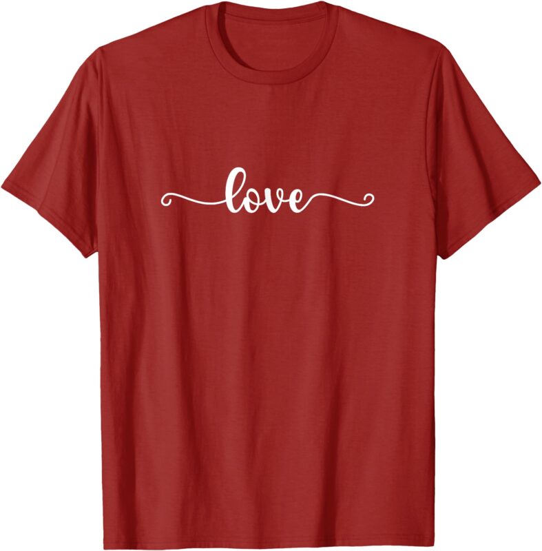 Cute Valentine’s Love Letter Print Men Women Valentines Day T-Shirt