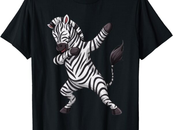 Dabbing zebra african zookeeper safari animals lover kids t-shirt