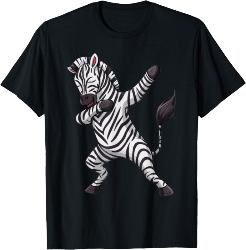 Dabbing Zebra African Zookeeper Safari Animals Lover Kids T-Shirt