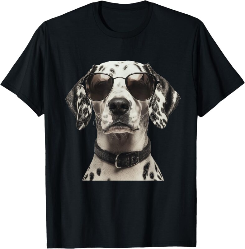 Dalmatian Dog Doggy wearing Sunglasses Graphic T-Shirt