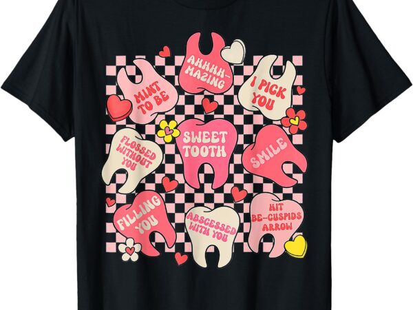 Dental valentine’s day cute teeth t-shirt