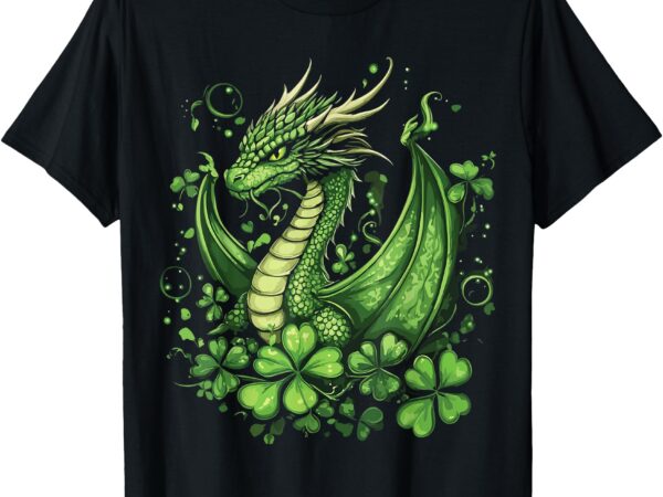 Dragon shamrock st patricks day clover irish pride t-shirt