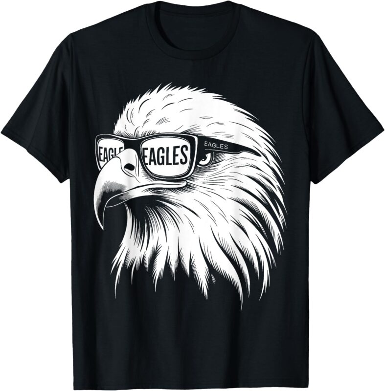 Eagles Face With Sunglasses Vintage Eagle Eyes Bird Lover T-Shirt