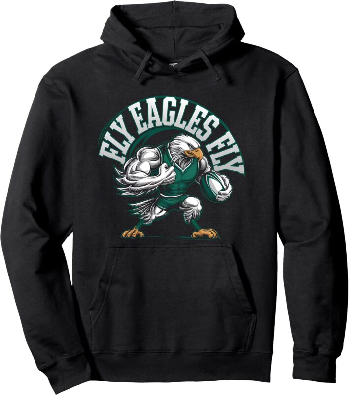 Eagles Fly Vintage Eagles Flying Bird Funny Let’s Hunt Pullover Hoodie