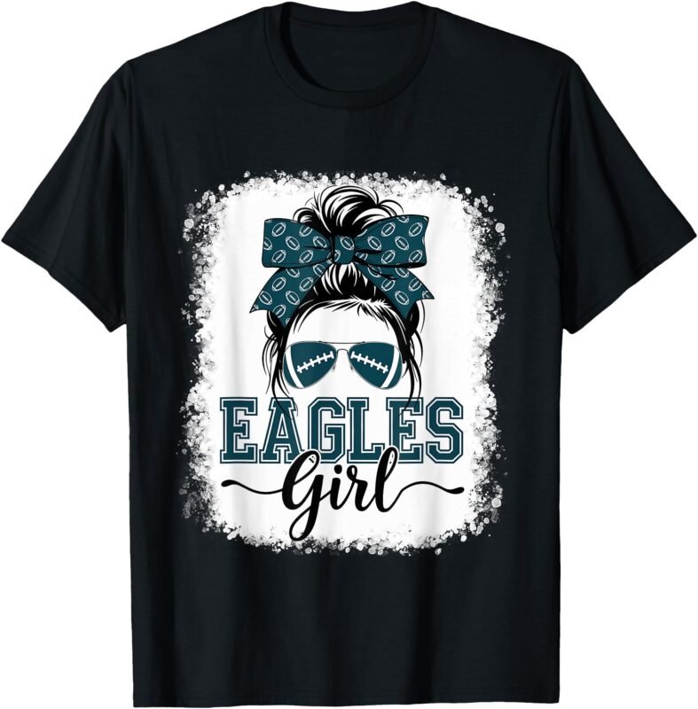 Eagles Girl Shirt For Men Women Messy Bun Lover T-Shirt