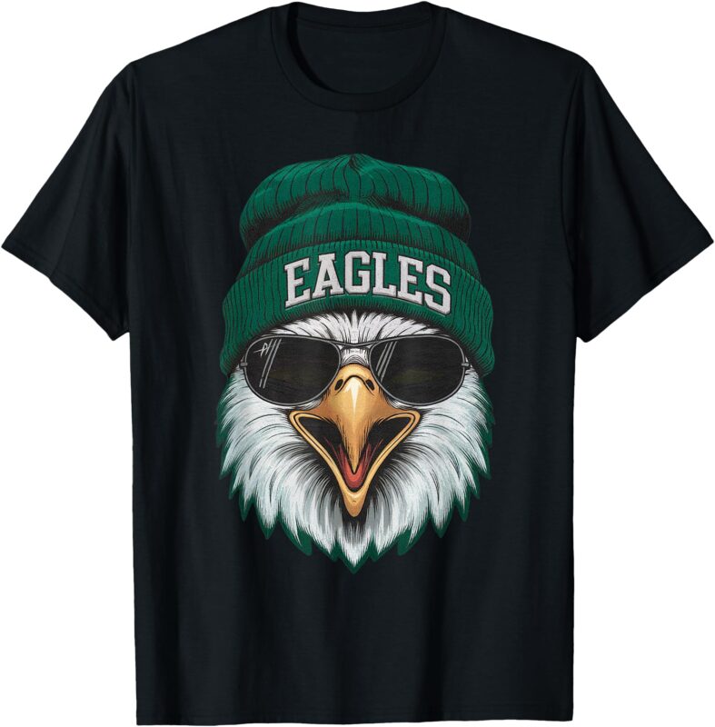 Cool Face Eagles with Sunglasses Vintage Funny Eagles T-Shirt