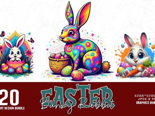 Easter sunday bunny rabbit t-shirt design bundle Easter sunday bunny rabbit t-shirt design bundle
