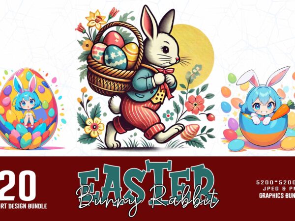 20 popular groovy easter sunday bunny rabbit t-shirt design bundle 20 popular groovy easter sunday bunny rabbit t-shirt design bundle