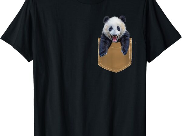 Funny panda shirt – cute panda in pocket gift men women kids t-shirt