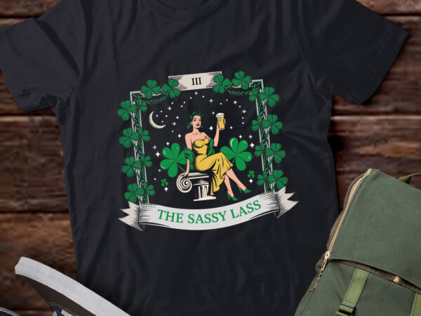 Funny patrick’s day the sassy lass tarot card tee pa76 t shirt graphic design